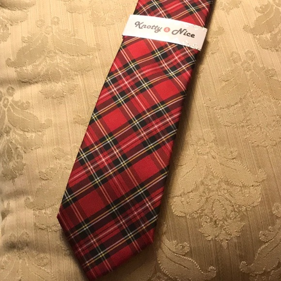 NWT Knotty & Nice plaid tie. - Picture 2 of 3